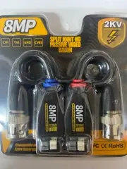 10 Pairs - 4K Video Balun 8MP Video Passive UTP TVI CVI AHD COAXIAL BNC TO UTP