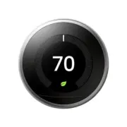 Google, Nest Learning Thermostat - Smart Wi-Fi Thermostat - Stainless Steel