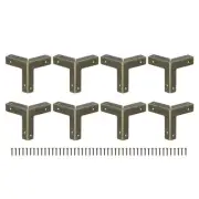 8 Pcs Decorative Box Corner Cover, 32mm Metal Edge Guard, Bronze