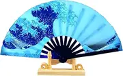 Large Hand Fan - Glowing Chinese Kung Fu Tai Chi Craft Fan | Multi-Color Wedding Home Decoration Stage Performance Show Fluorescent Props For Dancing
