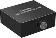 Ronyme 4 Ports Bi-Directional R L RCA Audio Switcher Box Splitter