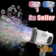 Bubble Gun 36Hole Bubble Bazooka Gun Kid Rocket Launcher Bubble Machine AU