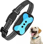 Dog Bark Collar - Rechargeable Smart Anti Barking Collar for Dogs - Waterproof No Shock Bark Collar for Small/Medium/Large Dogs - Anti Bark Collar for Dogs with 5 Sensitivity Levels (Blue)