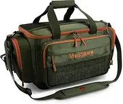 MoiShow Fishing Tackle Box Bag - Fishing Bags for Saltwater or Freshwater (#Green) Fishing Tackle Bags - Padded Shoulder Strap - Tackle Bag for 3600 3700 Tackle Box