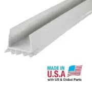 WHITE Under Door Seal 1-3/4" x 36" Cinch Easy Slide-On Heavy Duty U-Shape Vinyl