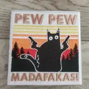 PEW PEW MADAFAKAS Sarcastic Humor Tactical Morale Patch Hook and Loop