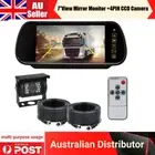 7"Clip on RearView Mirror Monitor 2x10M Cable Reversing CCD Camera For Truck Bus