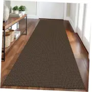 Braided Runner Rug 2.6x8 Ft Washable Runners for Hallways Non Slip Rubber