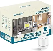 Jabykare 18 Pack Vacuum Storage Bags with Electric Air Pump - Space Saver Bags, Compression Storage Bags, Vacuum Sealer Bags for Clothes Storage, Mvoing Home Storage & Organisation