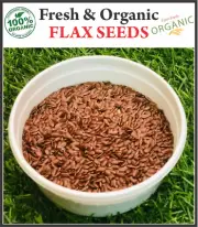 Flax Seeds Organic Fresh Ground Brown Linseeds Omega 3 pure free shipping