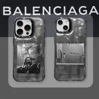 在飛比找蝦皮購物優惠-巴黎世家 電鍍水波紋紋理 Balenciaga 復古插圖手機