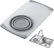 Cutting Board with Strainer for Sink, Chopping Board and Strainer for Kitchen Sink - Chopping Board with Containers - Chopping Board with Containers Over the Sink, Chopping Board for Kitchen