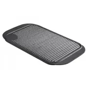 Pyrolux PyroCast 48cm Cast Iron Rectangular Grill Tray Induction w/ Handles Grey