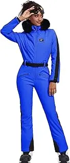 [HOTIAN] Womens Ski Suits Onesies Snowsuit Jumpsuits Winter Outdoor Sports Waterproof One Piece Snowboard Ski Outfits