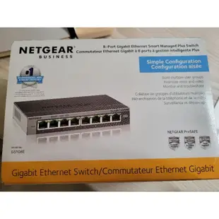 NETGEAR GS108E v3 簡易網管 金屬殼 交換器 switch