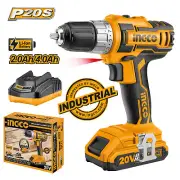 INGCO Power Drill Cordless Electric Drilling Impact Driver + Battery & Charger
