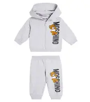 [Moschino Kids] Moschino Kids Baby Teddy Bear jersey hoodie and sweatpants set M 18-24 grey