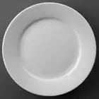 28 Pcs Athena Hotelware Wide Rimmed Plates 228mm 9" White Porcelain Microwave