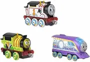 Thomas & Friends Toy Train 3-Pack, Colour Changers, Diecast Thomas Percy and Kana Engines with Colour Reveal in Warm and Cold Water