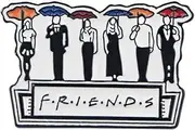 [Pinstant] Friends Umbrellas Intro Logo Chandler Bing Matthew Perry Comedy TV Show Joey Rachel Ross Monica Phoebe 1.4" Enamel Pin Badge, 1.4 Inches, Enamel, enamel