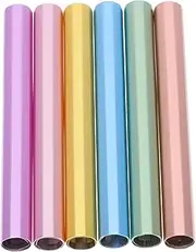 IWOWHERO 6Pcs Nail Art Pen Caps Zinc Alloy Light Covers Rainbow Design for Manicure Brush Protection Compact Decorative Nail Pen Accessories