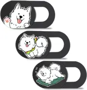 Hug Me Dog 3-Pack Laptop Camera Cover Slide - Cute Webcam for black