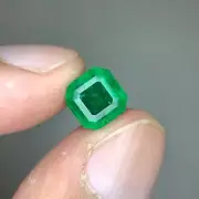 Natural Cut 2.47 Carat Green Swat Emerald Octagon Faceted Loose Gemstone