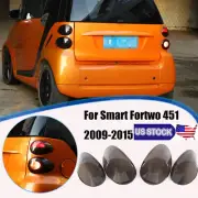 Smoked Black Tail Light Lamp Cover Guard Trim For Smart Fortwo 451 2009-15 (for: Smart)