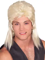 Bogan Mullet Mens Blonde 80s Costume Wig