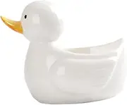 HOLIDYOYO 1Pc Ceramic Duck Bowl for Sushi Snacks Breakfast Cute Food Container Microwave Safe Easy to Clean for Serving Desserts Fruits Hot Dishes