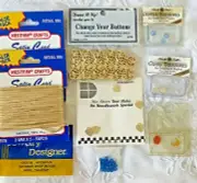 Collection of Treasures For Your Needlework Projects Lot of 9 Charms Cords Beads