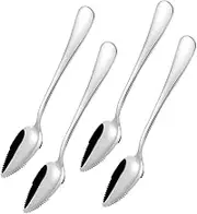 Hohopeti 4pcs Baby Fruit Scraping Spoon Set Stainless Steel Feeding Utensils for Toddlers Safe Gentle for Baby's Mouth