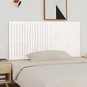 Bed Headboard, Beds Head Frame Wall Headboard White 185 cm Solid Wood Pine