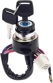 EXEGPLPVK Motorcycle ATV 9 Pin with 2 Wires Electric Door Lock Plug Ignition Key Switch fit for Suzuki AX100 125cc 150cc 250cc 300cc AX 100