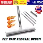 Rubber Pet Hair Removal Broom Squeegee Long Handle Carpet Hard Floor GV