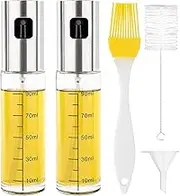 100mL Olive Oil Sprayer Mister Spray Bottle Refillable Oil Dispenser for Cooking BBQ Salad Baking Roasting Grilling Hair Spray Bottle with Funnel Oil Brush Multicolor256 5pcs