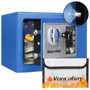Money Safe Box for Home with Sensor Light & Fireproof Security Safe Box for M...