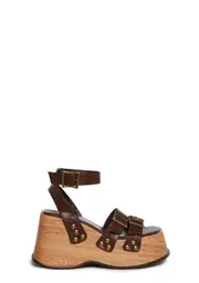 [Current Mood] Summer Moves Platform Wedges - Brown