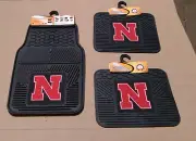 4pc Car Truck Front Rear All Weather Vinyl Floor Mats Nebraska Cornhuskers (for: Honda Civic)