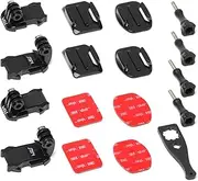[HSU] Cameras Grab Bag for GoPro, Including Quick Release Buckle Mount, J-Hook Buckle Mount, Adhesive Mounts and Thumb Screws