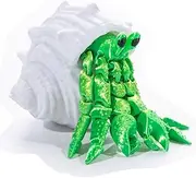 QINGMIAO 3D Printed Toys, 3D Printing Hermit Crab, Articulated Crab Finger Stress Relieving Toys, 3D Printed Animails Home Office Decor Desk Pet (Light Green)