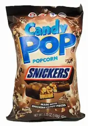 Snack Pop Candy Coated Popcorn, Real SNICKERS Pieces, 5.25 oz. (2-pack)