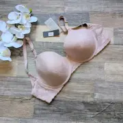 Natori bliss allure rose beige pink lightly lined underwire bra 36DD 36E NWT