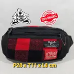 MANHATTAN PORTAGE NEW YORK USA X WOOLRICH 限量版腰包圖案蘇格蘭紅色原創中性腰包