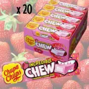 Chupa Chups Incredible Chew Strawberry flavor 45 g x 20 Pack