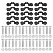 Kayak Pad Eye, 15 Pack Nylon Deck Loops with 30 Flat Head Screws Nuts