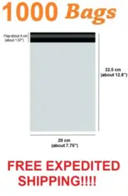 1000 (7.75"x11")Light Poly Mailer 2 Mil Shipping Mailing Packaging Envelope Bags