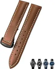 [KLVN] 21mm 20mm 22mm Cow Leather Watch Strap for Omega Seamaster 300 Speedmaster Watch Bands