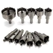 12x Carbide Tip TCT Hole Saw Cutter Drill Bit Set For Steel Metal Alloy 15-50mm