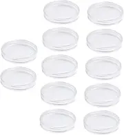 12PCS Acrylic Coin Holder Box Transparent Round Storage Case for Coin Collecting Collectors and Exhibitions